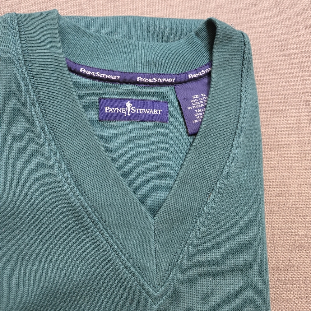 Payne Stewart Men's Sweater Vest – XL Tall, 100% Cotton, Green,  NWOT